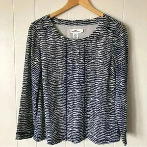 Vineyard Vines Printed Silk / Cotton Blend Top Blouse Size 2